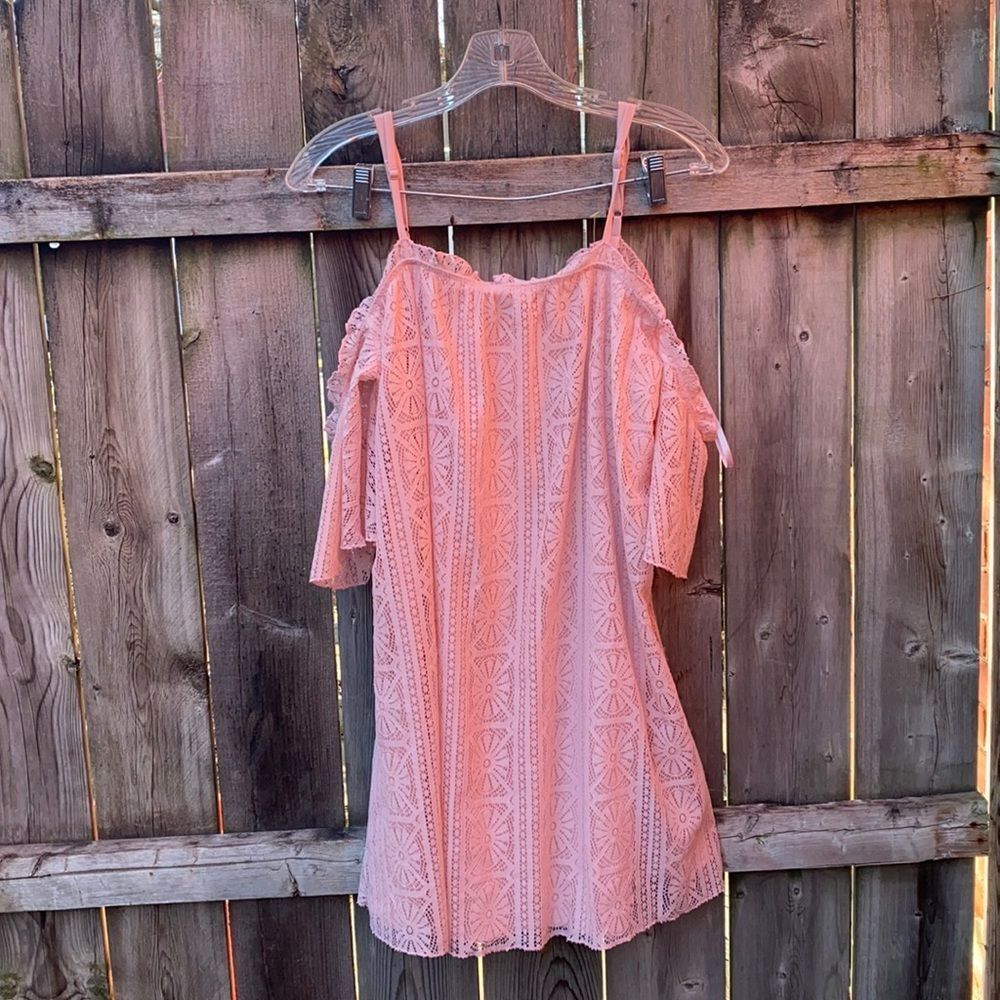 Love Fire Pink Lace Tunic sz. M